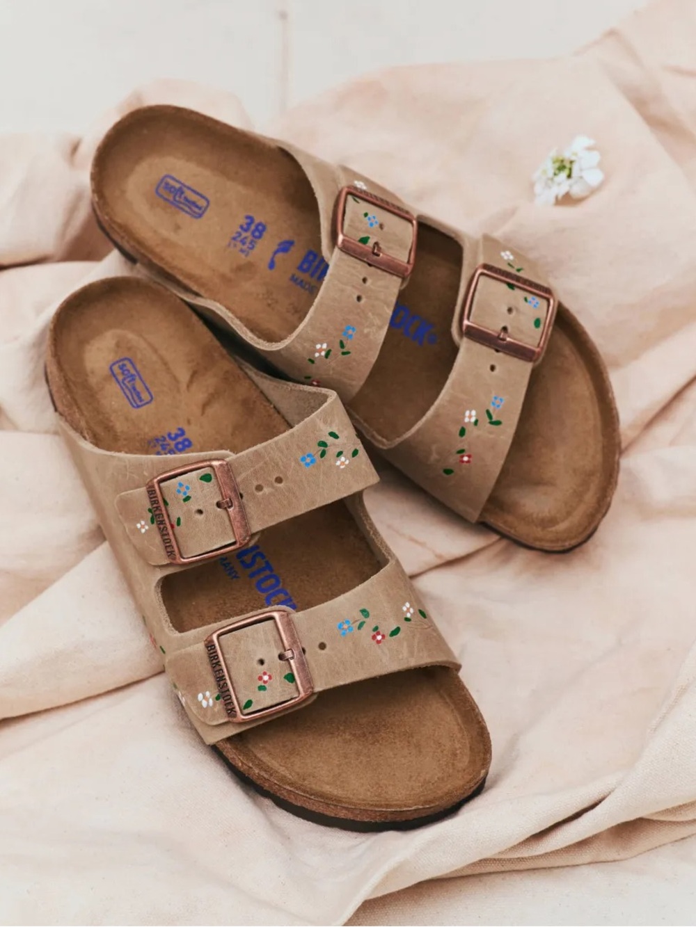 Birkenstock X THE GREAT Hand Painted Arizona Leather Sandals 37 New